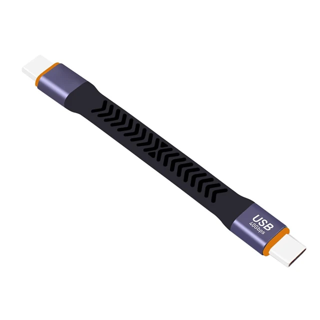 Alt view image 4 of 6 - PH-FCC1040 USB-C Data Cable 40Gbps High-Speed Transfer Card USB 3.2 Gen 2 Female to Female Flexible Flat Short Adapter