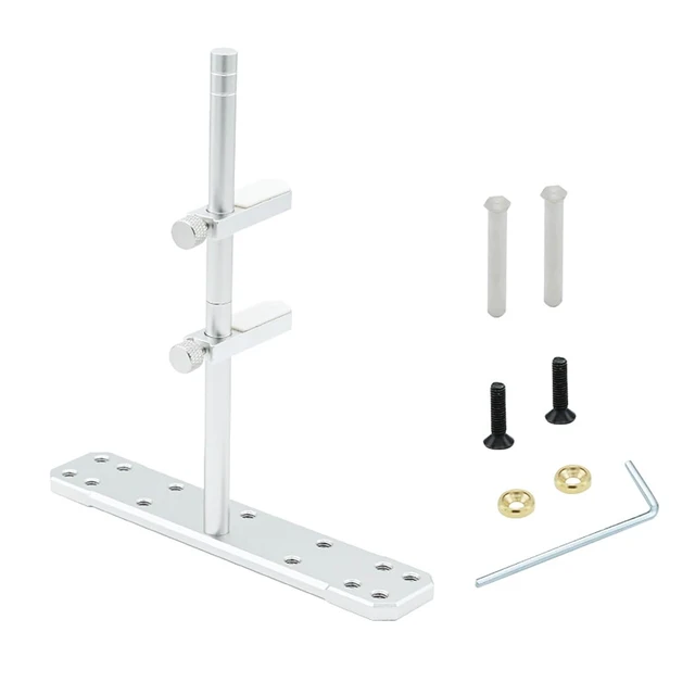 Main image of Graphics Card Bracket Desktop Chassis Bracket Support Bar Aluminum Alloy Height Adjustment for Computer Host Fan Protection (Double Layer 6.1in, Silver)