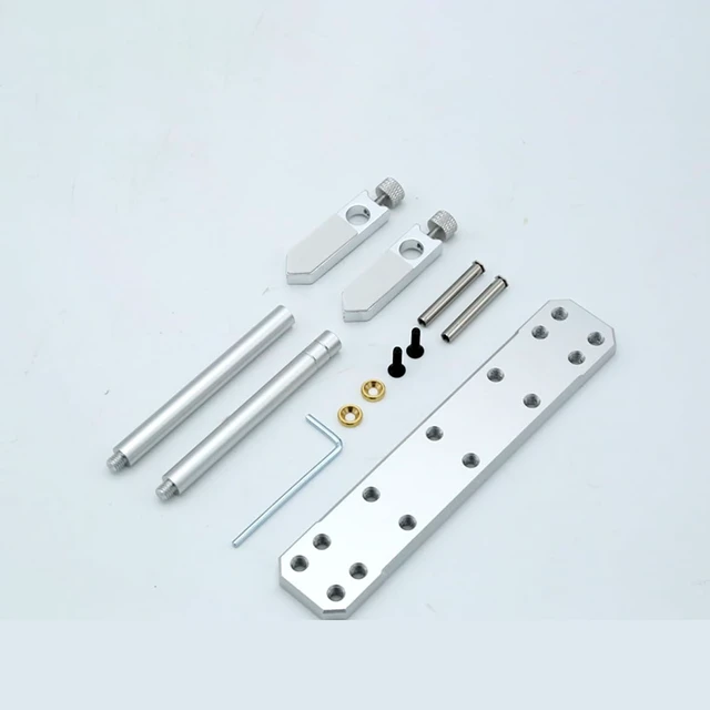 Alt view image 7 of 7 - Graphics Card Bracket Desktop Chassis Bracket Support Bar Aluminum Alloy Height Adjustment for Computer Host Fan Protection (Double Layer 6.1in, Silver)