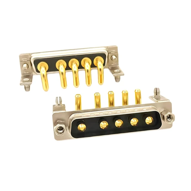 Alt view image 7 of 7 - D Sub 5W5 PCB Connector Right Angle High Current Solder (2, Male)