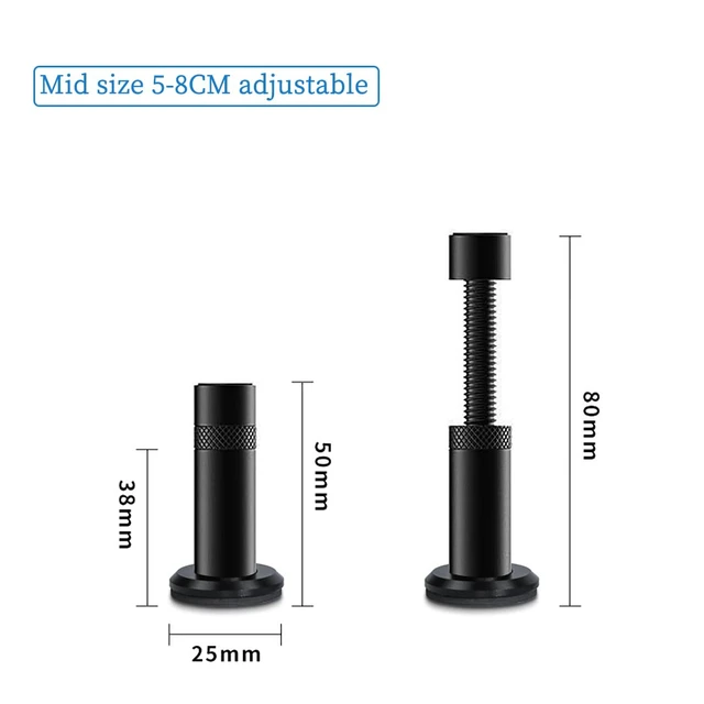 Alt view image 5 of 7 - Graphics Card Bracket Video Card Holder Desktop Bracket Support Bar Aluminum Alloy Small GPU Stand Magnetic Base Black (S+M+L)