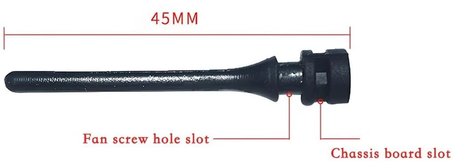 Alt view image 7 of 7 - 20Pcs Cooling Fan Shock Absorbing Rubber Screws 45 * 7.5mm Anti Noise Rivet Mounting Compatible with Chassis Fans Power Supply Fan with 2.5cm Slot (White)