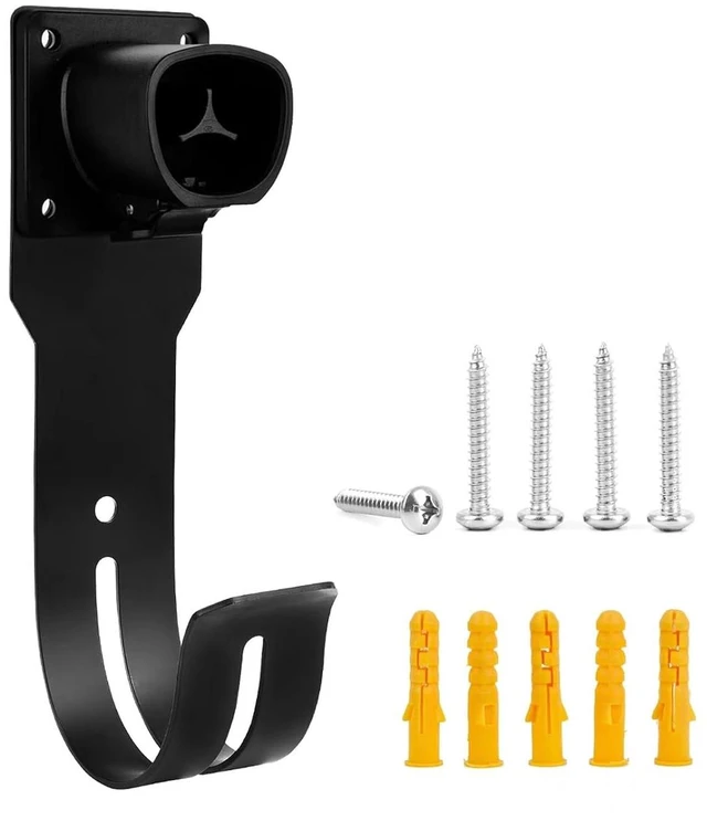 Main image of Charger Holder for Tesla Wall Mount Dock & J-Hook for Model 3/Y/X/S, Heavy-Duty Steel Nozzle Holster Dock