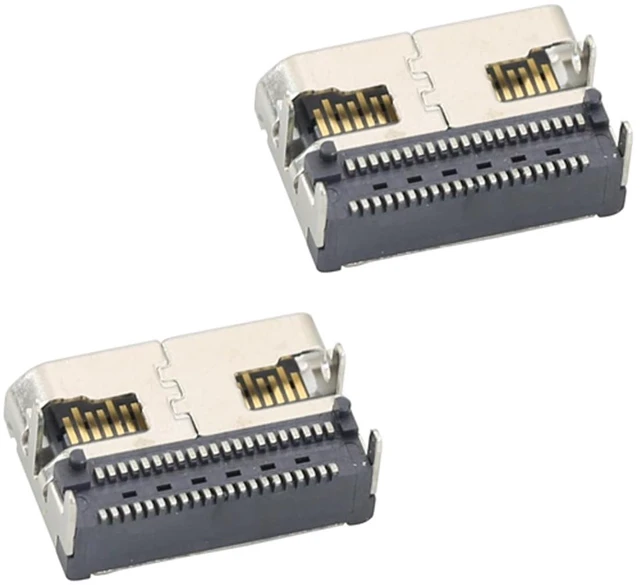 Alt view image 4 of 7 - Oculink PCIe SFF-8612 42pin Horizontal SMT Connector, 4i Hard Drive Interface with 4-Leg Through-Hole Mount, 300 Mating Cycles (2)