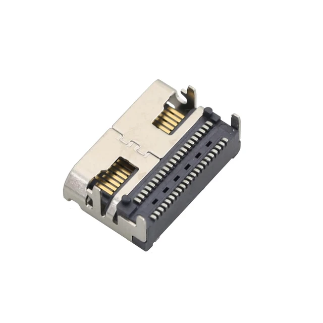 Alt view image 2 of 7 - Oculink PCIe SFF-8612 42pin Horizontal SMT Connector, 4i Hard Drive Interface with 4-Leg Through-Hole Mount, 300 Mating Cycles (2)