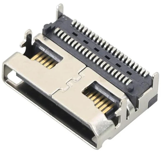 Alt view image 6 of 7 - Oculink PCIe SFF-8612 42pin Horizontal SMT Connector, 4i Hard Drive Interface with 4-Leg Through-Hole Mount, 300 Mating Cycles (2)