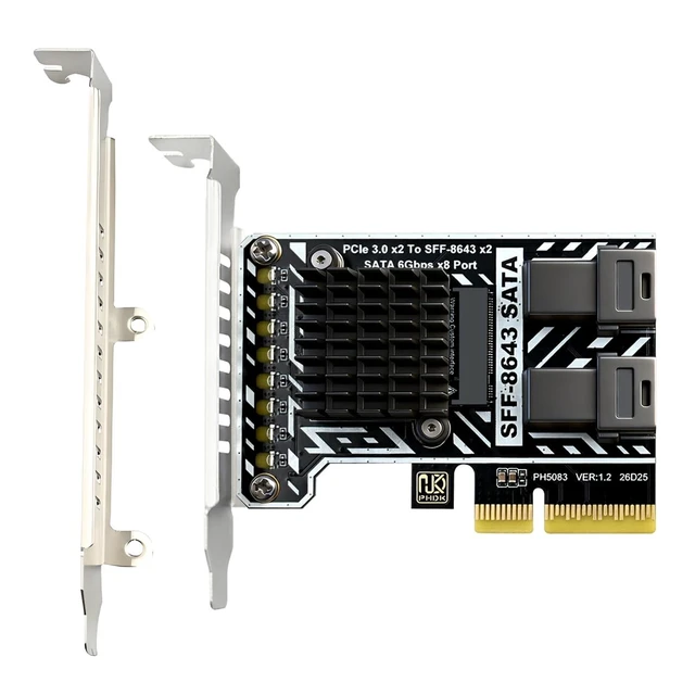 Main image of PCIe SATA Card 2 Port SFF 8643 8 Port SATA 6Gbps Storage Expansion