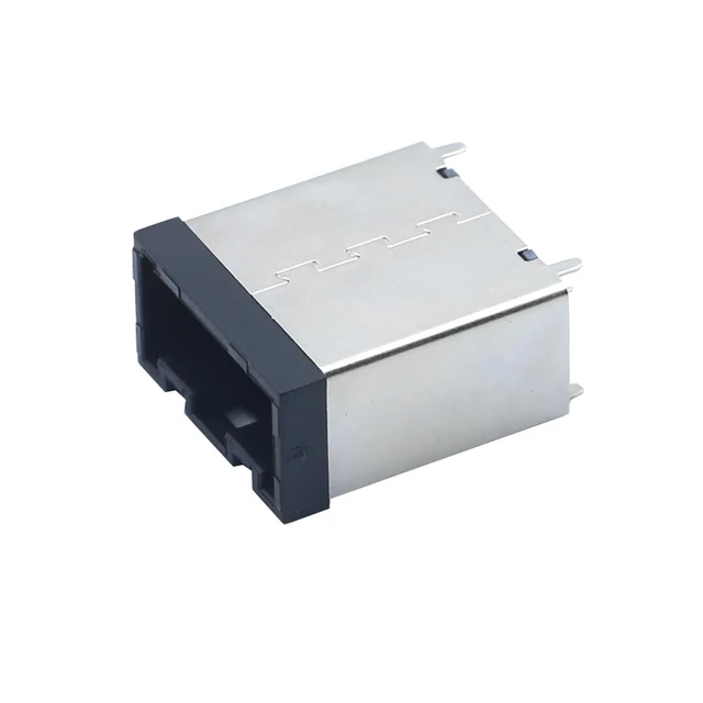 Alt view image 2 of 6 - E Type Connector 19Pin Female 180Degree Adapter Compatible with HDMI, 8K High-Definition Anti-Vibration Board Mount for Automotive and Industrial Applications