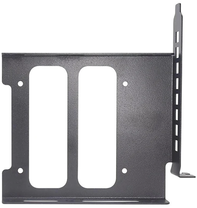 Main image of PC Case PCI Slot Hard Drive Mounting Bracket, 2.5"/3.5" SSD HDD Expansion Holder for Desktop Tower Metal PCI Bracket , Black (Full Height for 3.5in)