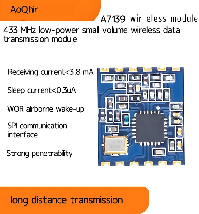 Alt view image 3 of 5 - 433MHz Microwave Communication Module A7139 Transmit Control Low Power Module 1500m (1)