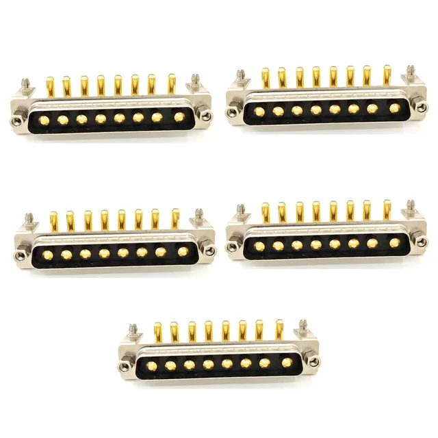 Main image of D Sub 8W8 Male PCB Connector Right Angle High Current Solder (1, male)