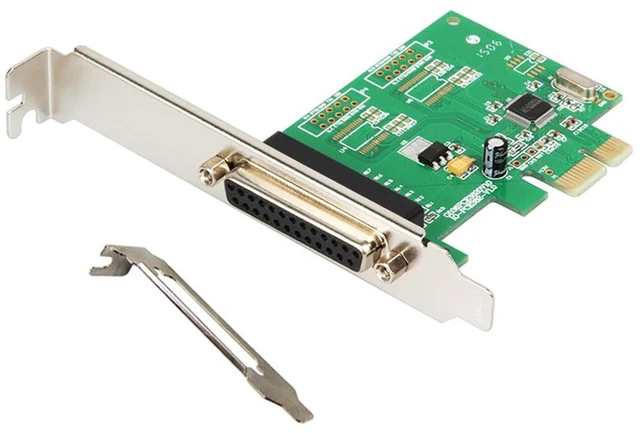 Main image of PCIe to DB25 Parallel Port Expansion Card Industrial-Grade LPT Printer Interface | WCH382L Chip | Compatible with PCIe x1/x4/x8/x16 | Includes Low Profile Bracket
