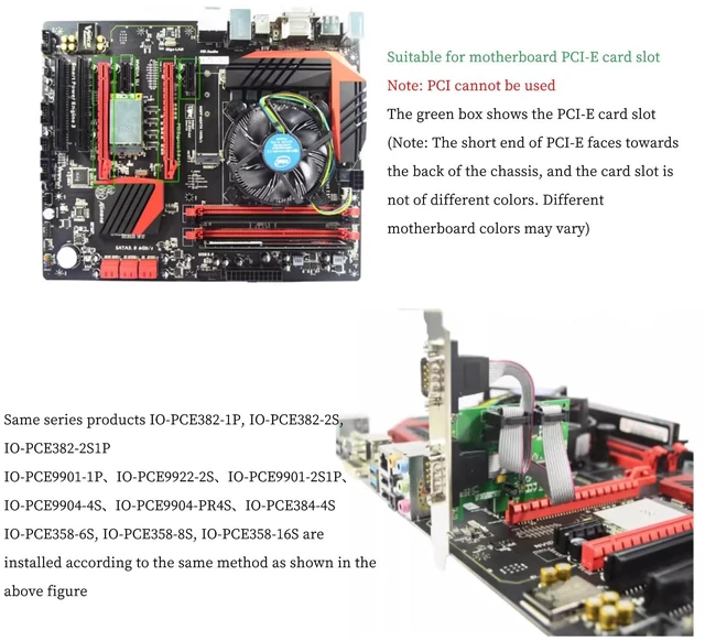 Alt view image 6 of 6 - PCIe to DB25 Parallel Port Expansion Card Industrial-Grade LPT Printer Interface | WCH382L Chip | Compatible with PCIe x1/x4/x8/x16 | Includes Low Profile Bracket