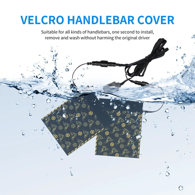 Alt view image 4 of 7 - USB Heated Motorcycle Handlebar Grips 5V with 6-Level Temperature Control and Memory Yellow Aramid Fiber Hand Warmers with Waterproof Switch, Mount, Compatible with Motorbikes, Scooters, ATVs