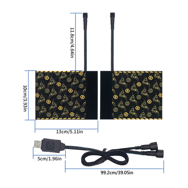 Alt view image 7 of 7 - USB Heated Motorcycle Handlebar Grips 5V with 6-Level Temperature Control and Memory Yellow Aramid Fiber Hand Warmers with Waterproof Switch, Mount, Compatible with Motorbikes, Scooters, ATVs