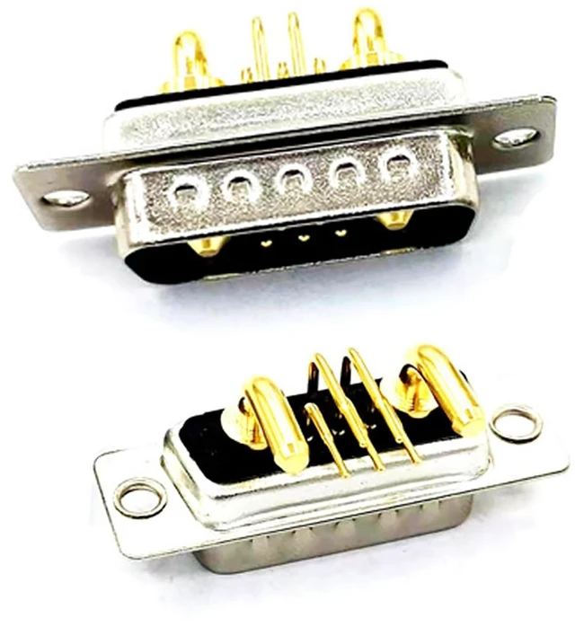 Alt view image 3 of 7 - DB7W2 Male PCB Connector Right Angle Solder Power Signal (1, Male/Female)