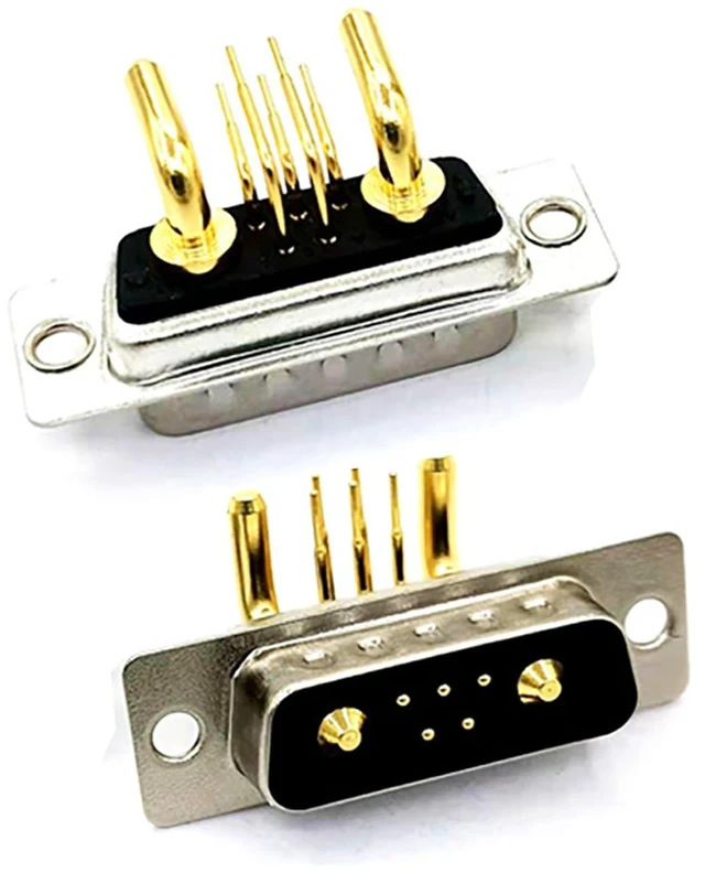 Alt view image 4 of 7 - DB7W2 Male PCB Connector Right Angle Solder Power Signal (1, Male/Female)