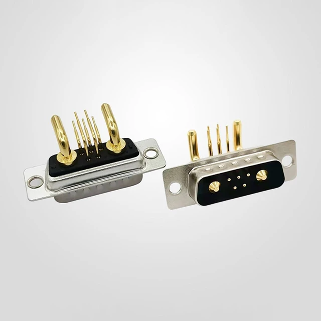 Alt view image 5 of 7 - DB7W2 Male PCB Connector Right Angle Solder Power Signal (1, Male/Female)