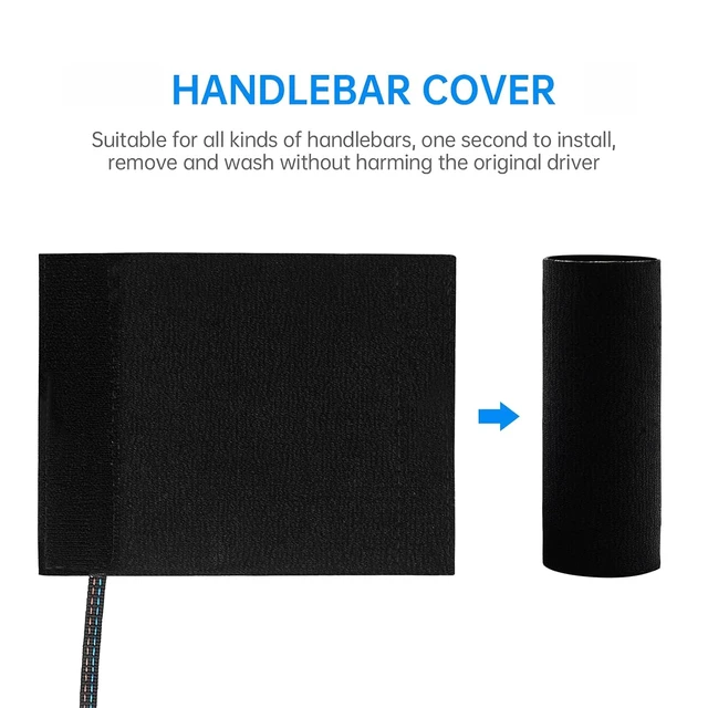 Alt view image 7 of 7 - USB Heated Motorcycle Handlebar Grips 5V with 6-Level Temperature Control and Memory, Aramid Fiber Hand Warmers with Waterproof Switch, Mount, Compatible with Motorbikes, Scooters, ATVs