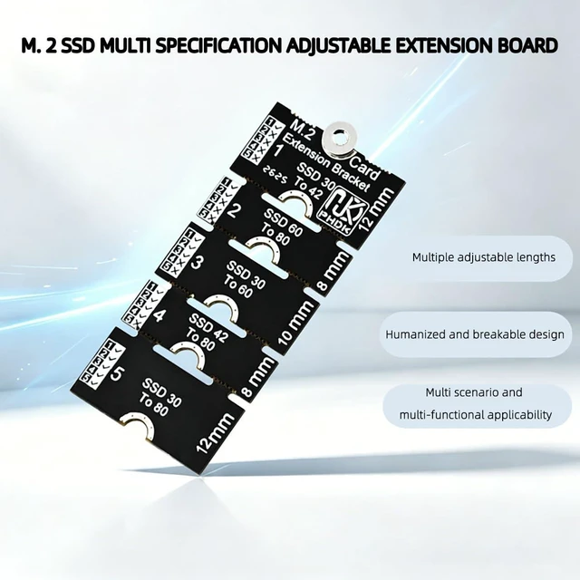 Alt view image 2 of 7 - M.2 NVME SSD Extension Bracket 2230 to 2280 (10)