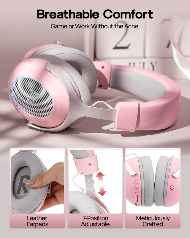 Alt view image 5 of 7 - GX1 Wireless Gaming Headset for PS4/PS5/Switch, 70Hr+