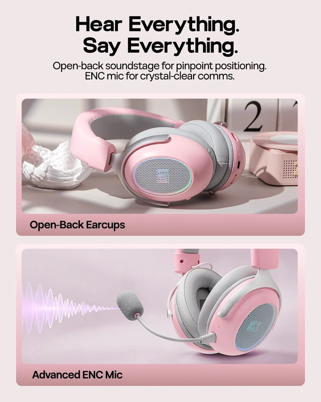 Alt view image 7 of 7 - GX1 Wireless Gaming Headset for PS4/PS5/Switch, 70Hr+