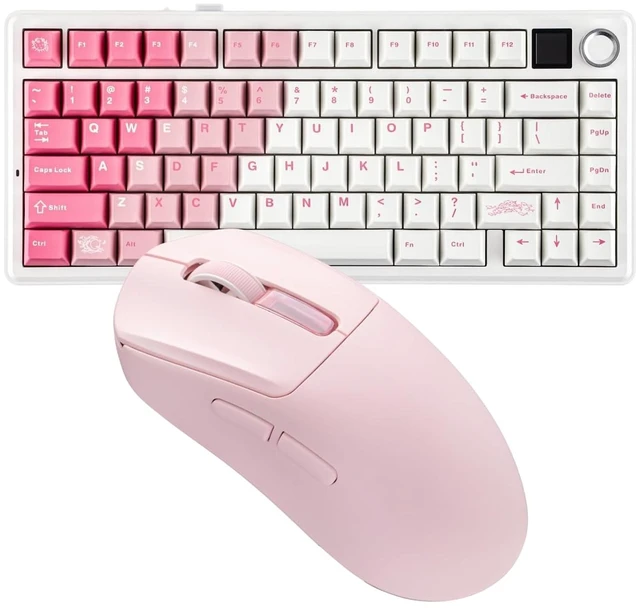 Main image of X Aula F75 MAX Wireless Mechanical Keyboard with TFT Screen and Knob+NEX Lite Wireless Gaming Mouse w/Screens & RGB Charging Dock