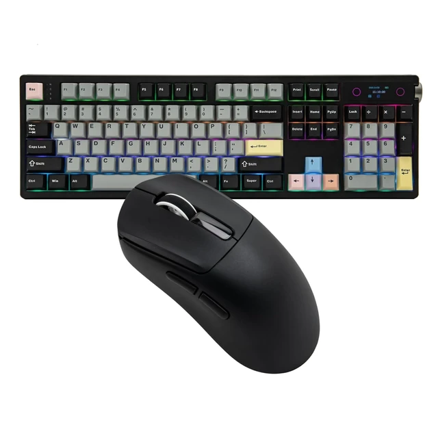 Main image of TH108 PRO Full Size Mechanical Keyboard with Screen & Knob+NEX Lite Wireless Gaming Mouse w/Screens & RGB Charging Dock