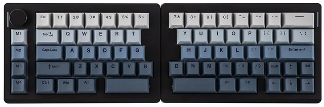Main image of Split70 Wireless Ergonomic Keyboard with QMK/VIA and Knob, Mechanical Gaming Keyboard with RGB, Hot-Swap, Creamy Linear Switch, PBT Keycap, Gasket, Mac Modifier, 70% Split Layout (Black)