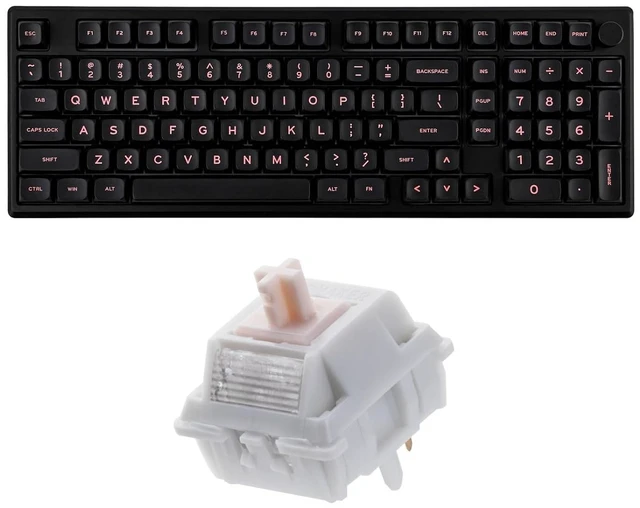 Main image of Galaxy100 QMK/VIA Wireless Gaming Keyboard+Cream Marble 47gf Gaming Keyboard Switches