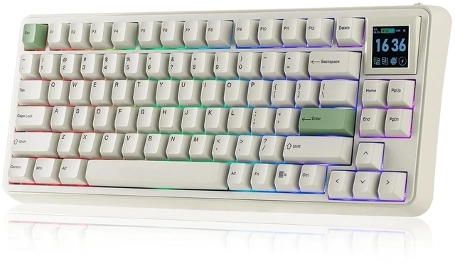 Main image of RT75 Wireless Mechanical Keyboard with 1.54 Hot-Swap Screen
