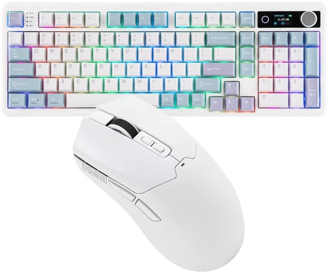Main image of TH99 PRO 96% Mechanical Keyboard with Screen & Knob+Click Gaming Mouse Wireless 2.4Ghz/BT/Type-C