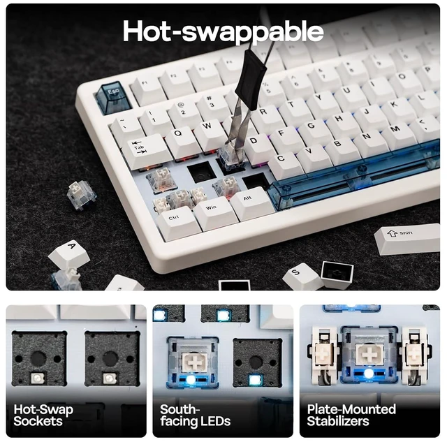 Alt view image 6 of 7 - HE80 Hall Effect Gaming Keyboard, 8K Polling & 32K Scan