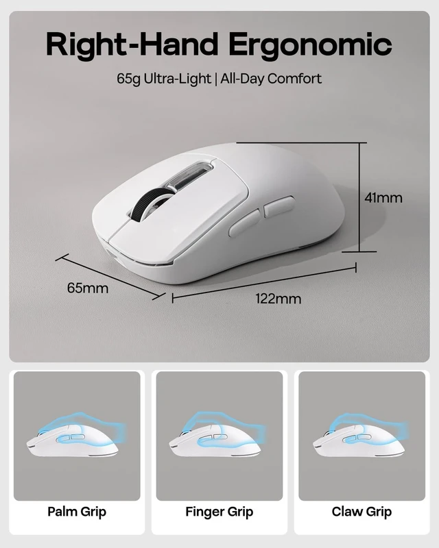Alt view image 5 of 7 - NEX Lite Wireless Gaming Mouse w/Screens & RGB Charging Dock+GX1 Wireless Gaming Headset for PS4/PS5/Switch, 70Hr+