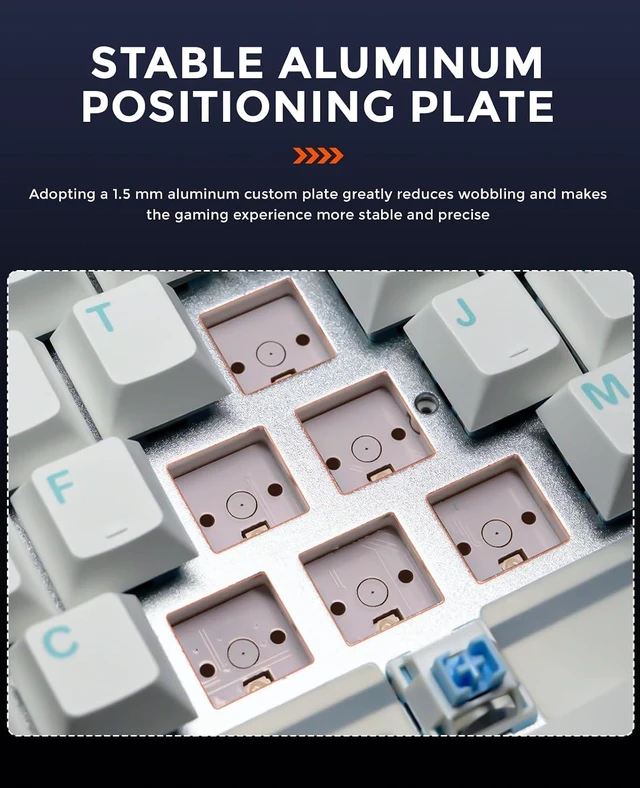 Alt view image 4 of 7 - EK75RT Rapid Trigger Hall Effect Magnetic Switch Mechanical Gaming Keyboard and A950 Wing 8K 35g Ultra-Lightweight Wireless Gaming Mouse Combo
