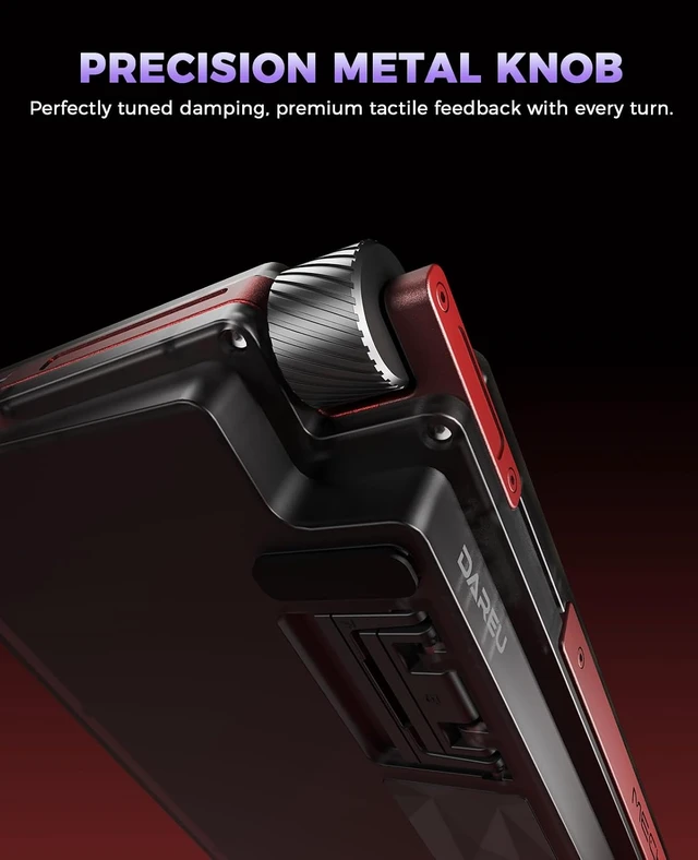 Alt view image 4 of 7 - COOL98 Wireless Mechanical Gaming Keyboard with Clear Keycaps,Knob