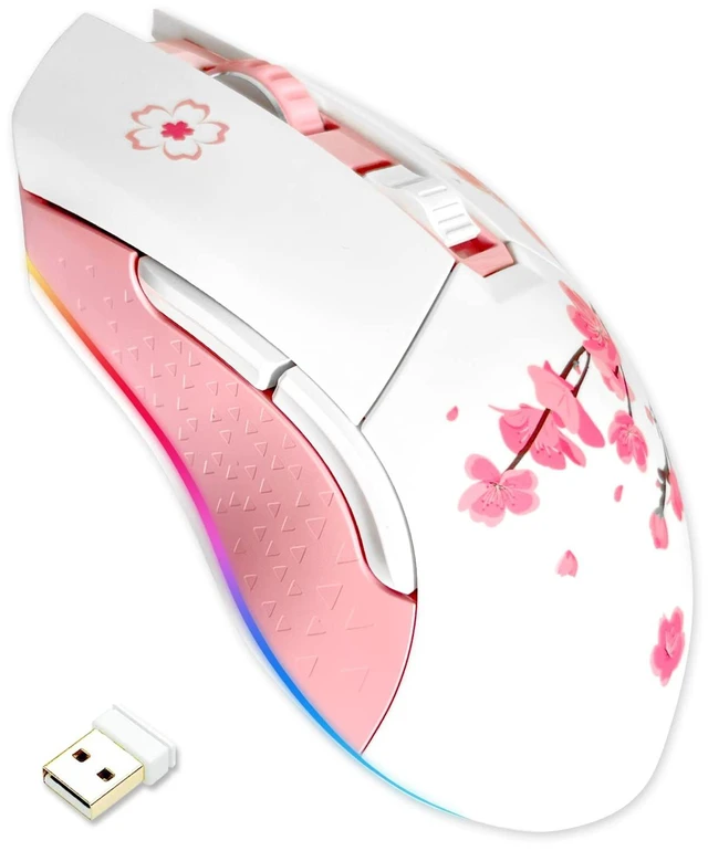 Alt view image 2 of 7 - Sakura Pink Wireless Gaming Mouse and COOL68 Rapid Trigger Magnetic Switch Gaming Keyboard