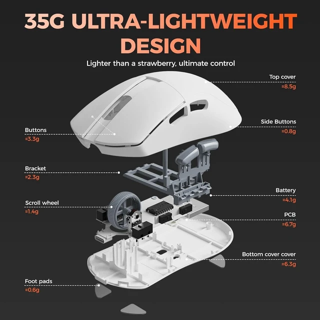 Alt view image 7 of 7 - EK75RT Rapid Trigger Hall Effect Magnetic Switch Mechanical Gaming Keyboard and A950 Wing 8K 35g Ultra-Lightweight Wireless Gaming Mouse Combo