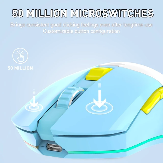 Alt view image 5 of 7 - Wireless Gaming Mouse with Charging Dock Rechargeable, RGB