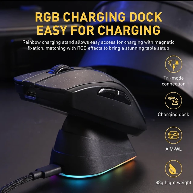 Alt view image 2 of 7 - Wireless Keyboard and Mouse:A950 Wireless Gaming Mouse & EK75PRO 75% Wireless Gaming Keyboard Combo