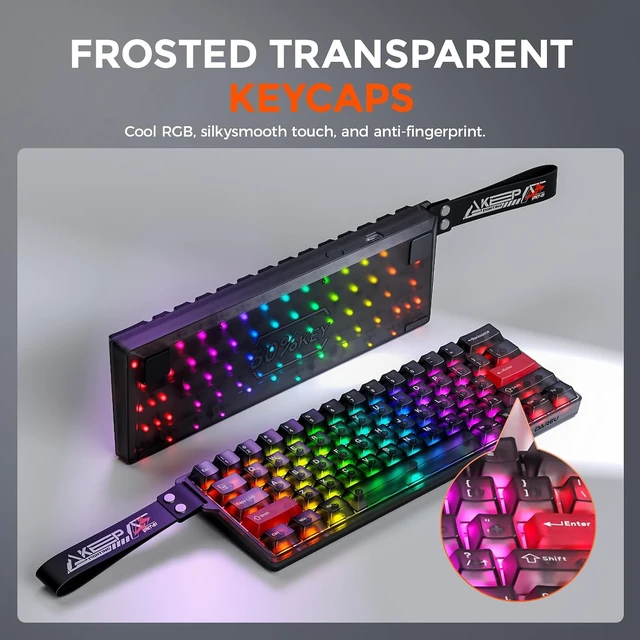 Alt view image 4 of 7 - COOL60 60% Hall Effect Mechanical Gaming Keyboard,Magnetic Switch