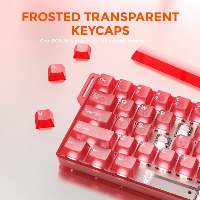 Alt view image 4 of 7 - COOL60 60% Red Hall Effect Mechanical Gaming Keyboard,Magnetic Switch