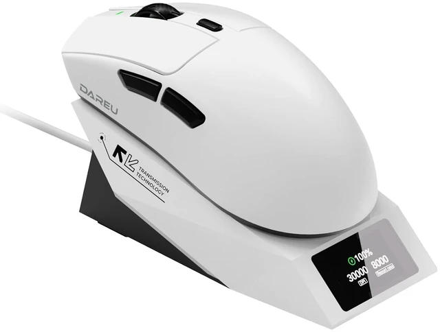 Main image of AE6 Pro Wireless Gaming Mouse with Display Charging Dock-White