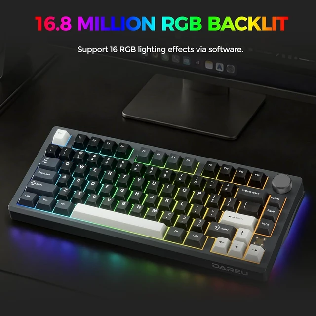 Alt view image 7 of 7 - FLEX75 Gasket Wireless Mechanical Keyboard with Knob