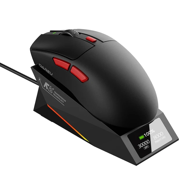 Main image of AE6 Pro Wireless Gaming Mouse with Display Charging Dock-Black