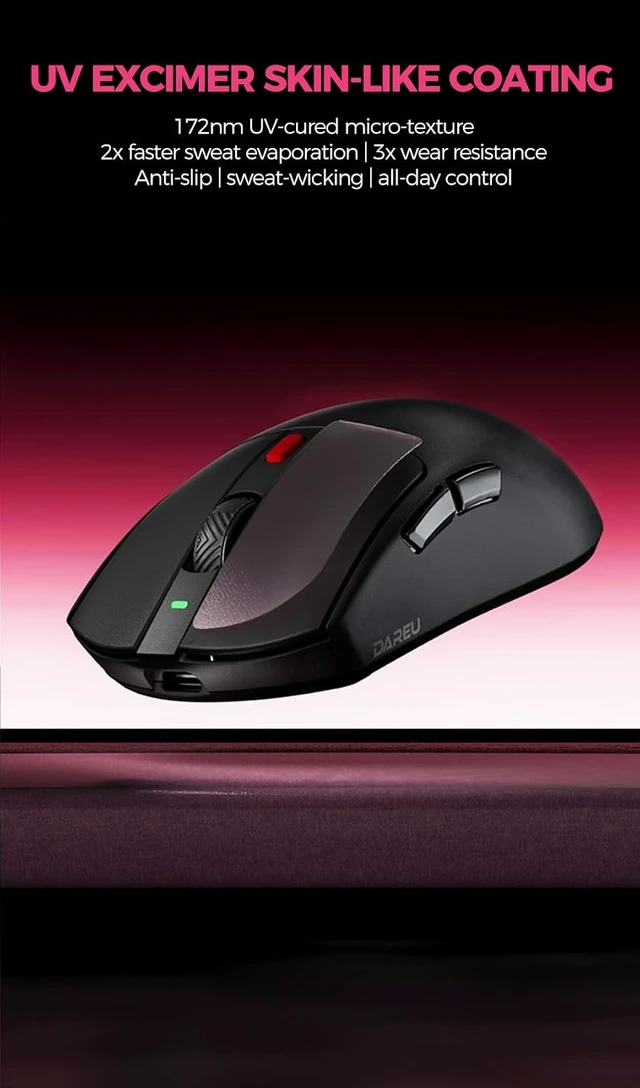 Alt view image 4 of 7 - AE6 Pro Wireless Gaming Mouse with Display Charging Dock-Magenta