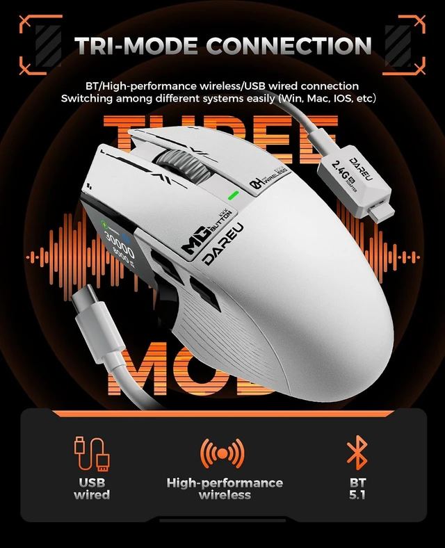 Alt view image 5 of 7 - Gaming Keyboard and Mouse Combo: A980PROMAX Wired 8K/Wireless 4K Gaming Mouse & EK75RT Rapid Trigger Hall Effect Magnetic Switch Mechanical Gaming Keyboard