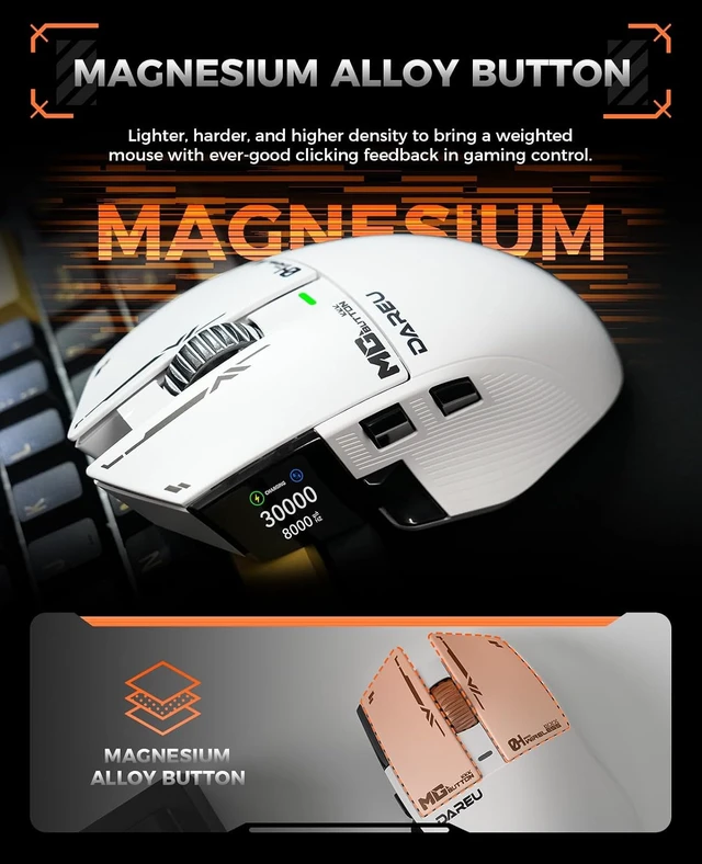 Alt view image 6 of 7 - Gaming Keyboard and Mouse Combo: A980PROMAX Wired 8K/Wireless 4K Gaming Mouse & EK75RT Rapid Trigger Hall Effect Magnetic Switch Mechanical Gaming Keyboard