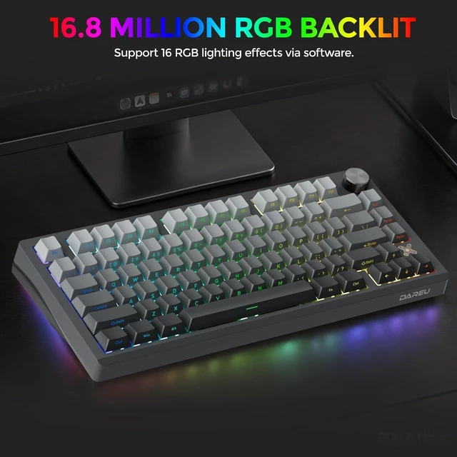 Alt view image 7 of 7 - FLEX75 Gasket Wireless Mechanical Keyboard with Knob