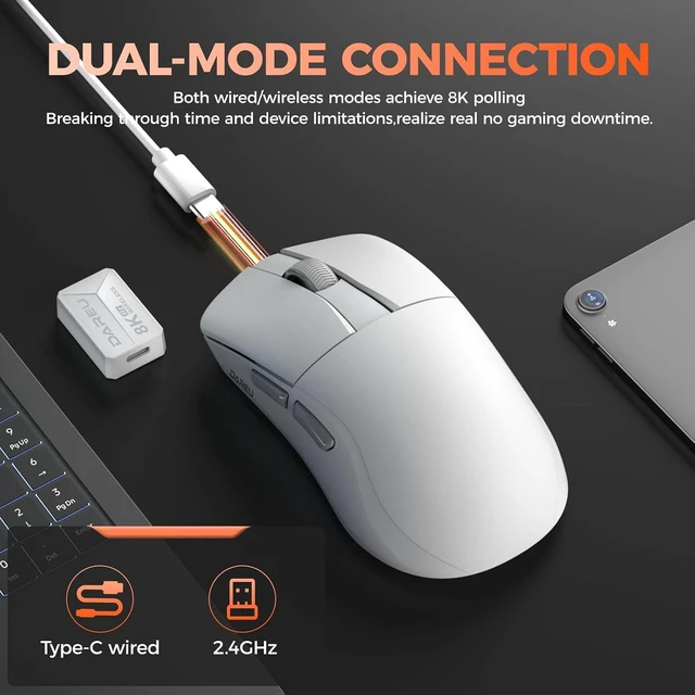 Alt view image 6 of 7 - A950 Wing Ultralight Wireless Gaming Mouse 1.23oz (35g), 30K DPI